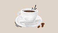 Espresso coffee cup desktop wallpaper, drink illustration