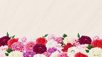 Spring carnation flowers mobile wallpaper, botanical aesthetic border background