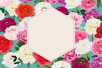 Colorful carnation flower frame, feminine design