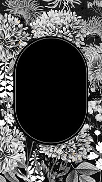 Vintage flower frame phone wallpaper