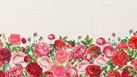 Valentine's flower border HD wallpaper, pink roses background