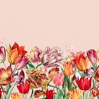 Pink exotic flowers background, colorful botanical border