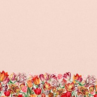 Pink exotic flowers background, colorful botanical border