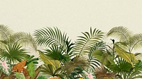 Tropical palm trees desktop wallpaper, botanical border background