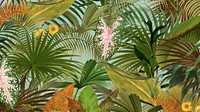 Tropical palm trees HD  wallpaper, leaf illustration