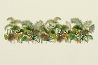 Tropical palm trees divider illustration