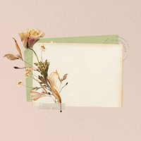 Autumn aesthetic vintage, note paper frame