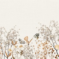 Aesthetic autumn flower background, seasonal botanical illustration