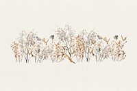 Autumn leaf branch divider, seasonal aesthetic illustration