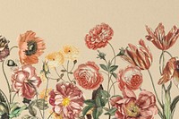 Feminine vintage floral background, pink flowers border