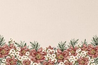 Vintage camellia flower background, beige aesthetic illustration