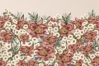 Vintage camellia flower background, beige aesthetic