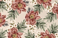 Vintage camellia flower background, aesthetic patterned design