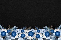 Black anemone flower background, Winter season border