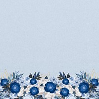 Blue anemone flower background, Winter season border