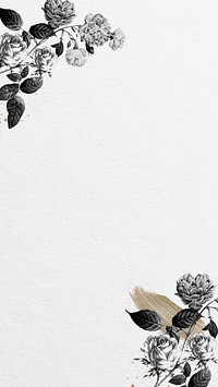 Vintage rose flower iPhone wallpaper, aesthetic floral border background