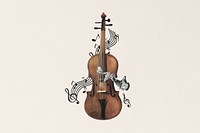 Violin, musical instrument. Remixed by rawpixel.