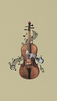 Violin classical music  iPhone wallpaper collage. Remixed by rawpixel.