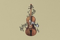 Violin, musical instrument. Remixed by rawpixel.