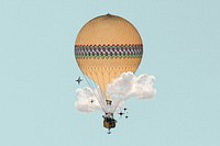 Hot air balloon, travel aesthetic collage. Remixed by rawpixel.