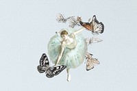 Aesthetic ballerina & butterfly, vintage collage art. Remixed by rawpixel.