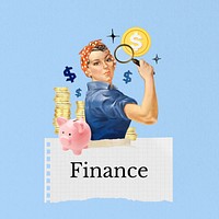 Finance word collage art. Remixed by rawpixel.