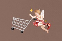 Shopping cupid, vintage collage art. Remixed by rawpixel.