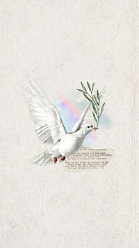 Aesthetic flying dove phone wallpaper collage. Remixed by rawpixel.