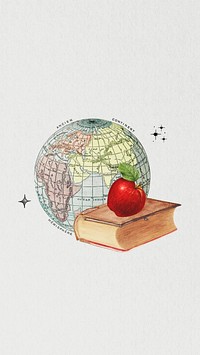 Geography education  mobile wallpaper collage. Remixed by rawpixel.