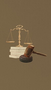 Scale and gavel phone wallpaper, collage. Remixed by rawpixel.