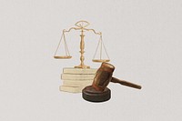 Justice scale & gavel, legal. Remixed by rawpixel.