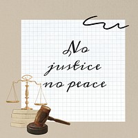 No justice, no peace word collage art. Remixed by rawpixel.