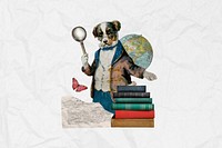 History education, dog teacher collage. Remixed by rawpixel.