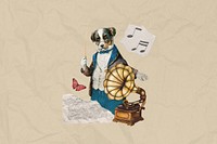 Dog music conductor, entertainment. Remixed by rawpixel.