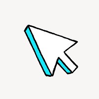 Neon cursor arrow element vector