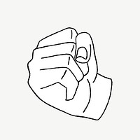 White clenched fist psd element