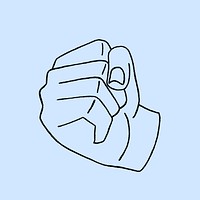 Blue clenched fist element vector