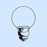 Blue light bulb psd element