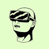 VR headset illustration element vector