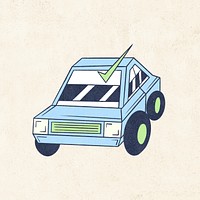 Retro car business psd element