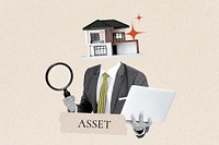 Asset word, property head businessman remix
