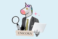 Unicorn word, businessman remix