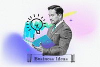 Business ideas collage remix design