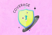 Coverage word, lock shield collage remix