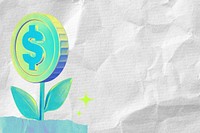 Gradient money tree background, finance collage remix