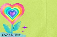 LGBTQ+ support green background, rainbow flower collage remix