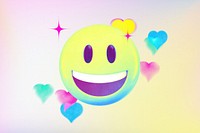 Happy gradient emoticon collage remix