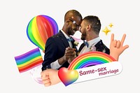 Same-sex marriage collage remix design