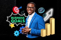 Business goals collage remix design