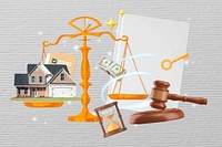 Real estate law collage remix design